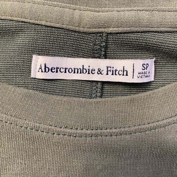 Abercrombie & Fitch Women’s Olive Green Short Sleeve Mini T-Shirt Dress Size‎ SP - Picture 2 of 6